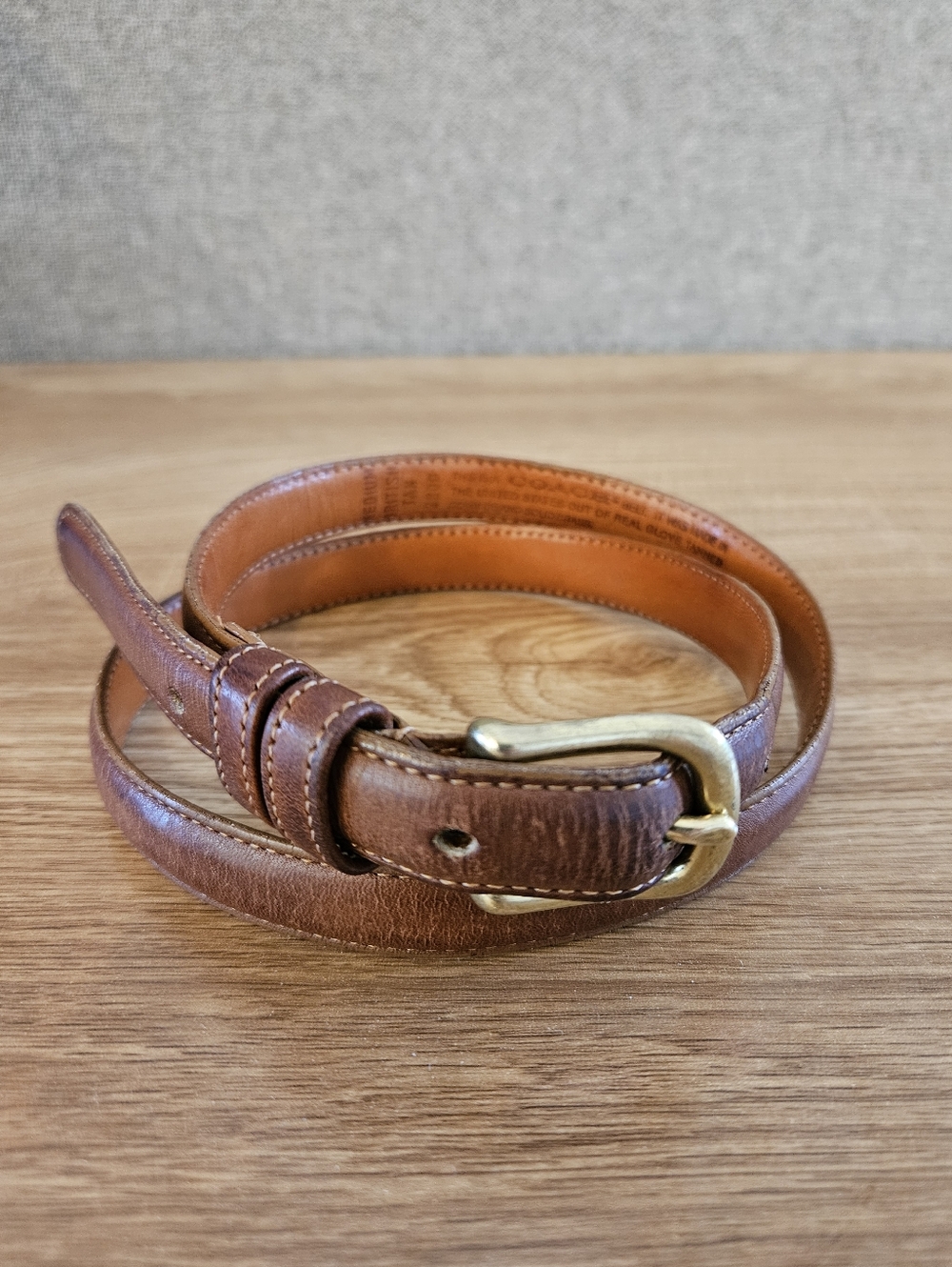 Coach Vintage Brown Leather Belt #2800 with Brass Buckle